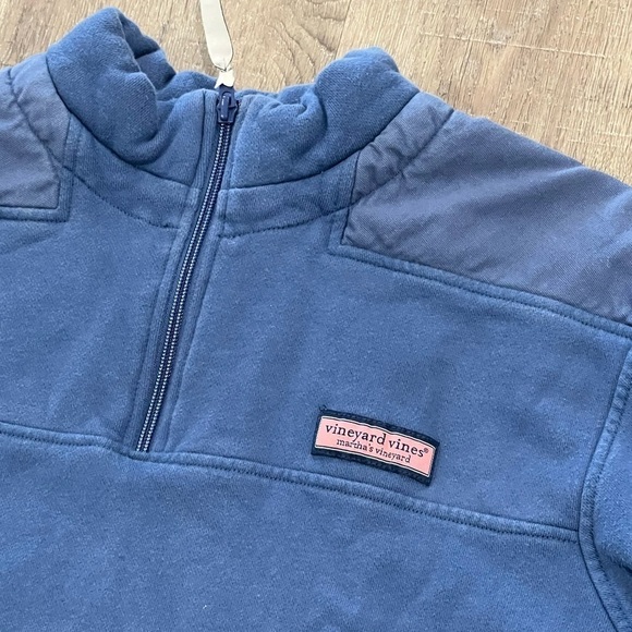 Vineyard Vines Medium Shep Shirt Quarter Zip Pullover Sweater Navy - Picture 2 of 6